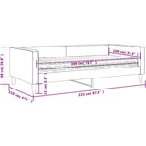  Dnevni krevet s madracem smeđesivi 100 x 200 cm od tkanine | shoptok.hr