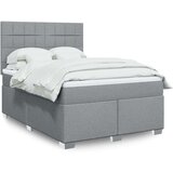 vidaXL Krevet s oprugama i madracem svjetlosivi 140x190 cm od tkanine | shoptok.hr