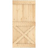  Klizna vrata s priborom za montažu 100x210 cm masivna borovina | shoptok.hr