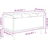  Klupa za pohranu siva boja hrasta 82x42x46 cm konstruirano drvo | shoptok.hr