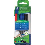 Marker PERMANENTNI 0,6MM PK6 RECIKLIRANI LUMOCOLOR STAEDTLER 318 C6-1 | shoptok.hr