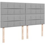 vidaXL Otomanski posteljni okvir z vzmetnico siv 160x200 cm blago | Shoptok.si