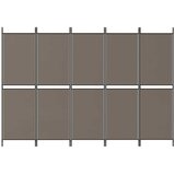 Sobna pregrada s 5 panela antracit 250 x 180 cm od tkanine | shoptok.hr