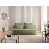 Ropez Kaki zelena/bež žametna raztegljiva/s prostorom za shranjevanje sedežna garnitura 210 cm Saga – | Shoptok.si