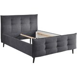 MID.YOU OBLAZINJENA POSTELJA 140 cm x 200 cm , tekstil, leseni material antracit | Shoptok.si