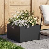  Vrtna saksija Crna 60 x 60 x 30 cm Čelična vrata | shoptok.hr