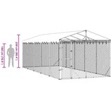 Vanjski kavez za pse s krovom srebrni 3 x 7,5 x 2,5 m čelični | shoptok.hr