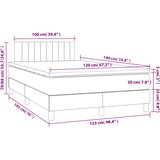 vidaXL Box spring postelja z vzmetnico svetlo siva 120x190 cm žamet | Shoptok.si