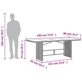 vidaXL 9-dijelni vrtni blagovaonski set s jastucima crni od poliratana | shoptok.hr