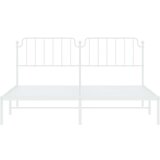 Metalni okvir za krevet s uzglavljem bijeli 160x200 cm | shoptok.hr