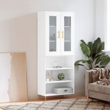 The Living Store Visoka omara bela 69,5x34x180 cm inženirski les - Visoka Omarica, (21431112) Cene