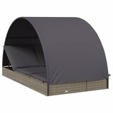 LEŽAJ za sunčanje za 2 osobe sivi 211 x 112 x 140 cm poliratan | shoptok.hr