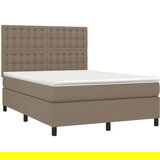  Box spring postelja z vzmetnico taupe 140x200 cm blago, (20896052) | Shoptok.si