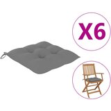 vidaXL Blazine za stole 6 kosov sive 40x40x7 cm blago Cene