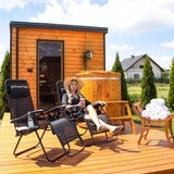 springos Vrtna Ležaljka Nulte Gravitacije s Naslonom za Glavu, Crna | shoptok.hr