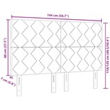  Uzglavlje Svijetlo siva 144 cm Baršun | shoptok.hr