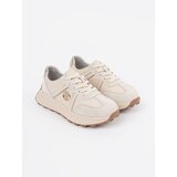 GOODIN Beige leather sneakers with a thick sole | shoptok.hr