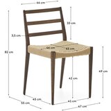 Kave Home Smeđe/u prirodnoj boji blagovaonske stolice u setu 2 kom od punog hrasta Analy – | shoptok.hr