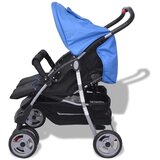 In Dječja kolica za blizance čelična plavo-crna | shoptok.hr