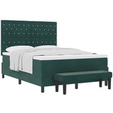 vidaXL Box spring krevet Tamnozelena 140 x 190 cm Baršun | shoptok.hr