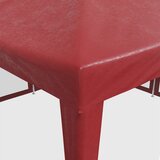 Šator za zabave s 8 mrežasta bočna zida crveni 4 x 4 m HDPE | shoptok.hr