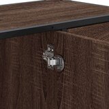 vidaXL Kopalniška omarica za umivalnik rjavi hrast 80x33x60cm inž. les | Shoptok.si