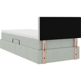  Postelja s shranjevanjem Svetlo siva 90 x 190 cm Žamet, (5000100664) | Shoptok.si