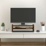  Stojalo za zaslon medeno rjavo 50x27x15 cm trdna boro | Shoptok.si