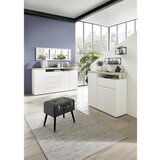 XORA komoda, bela, hrast sonoma | Shoptok.si