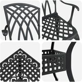  Set vrtnih stolova 5 pcs Crna Liveni aluminij | shoptok.hr