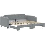  Dnevni krevet na razvlačenje svjetlosivi 80 x 200 cm od tkanine | shoptok.hr