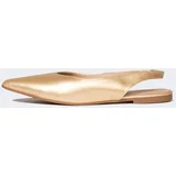 Defacto Women&#39;s Flat Sole Faux Leather Ballerinas