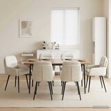  Trpezarijske stolice 6 pcs Baršun Krem 59 x 59,5 x 90 cm | Eponuda.com