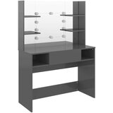 vidaXL Stolić za šminkanje LED 100 x 40 x 135 cm MDF sjajni sivi | shoptok.hr