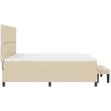  Krevet s opruga kutije s uzglavljem Krema 180 x 200 cm tkanina | shoptok.hr