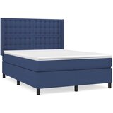  Krevet s oprugama i madracem plavi 140 x 190 cm od tkanine | shoptok.hr