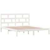  Posteljni okvir bel iz trdnega lesa 180x200 cm 6FT, (20644372) | Shoptok.si