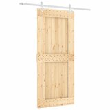 Furnova Drsna vrata s kompletom vodil 90x210 cm trdna borovina, (21944812) | Shoptok.si