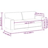  Dvosjed od tkanine crvena boja vina 140 cm umjetne kože | shoptok.hr