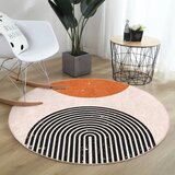 Mila Home Narančasti/krem periv/pogodan za robotski usisavač okrugli tepih ø 120 cm Comfort – | shoptok.hr
