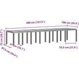vidaXL Vrtni set za obedovanje 17 pcs Antracitno siva Za 16 osoba | shoptok.hr