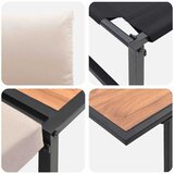  Vrtni set za objed 3 pcs Sivo-smeđa Čelik | shoptok.hr