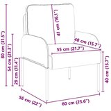  Sofe s jastukom 55cm Plava Šperploča - Plava 55 cm | shoptok.hr