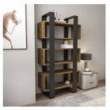 Hanah home polica za knjige reina walnut anthracite | ePonuda.com