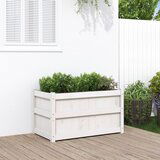 Maison Chic Vrtno cvetlično korito - Cvetlični Lonec belo 90x50x50 cm trdna borovina, (21789332) | Shoptok.si