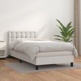 The Living Store Box spring postelja z vzmetnico bel 100x200 cm umetno usnje - Box Spring Postelja, (21519500) Cene