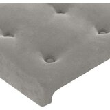  Uzglavlje s ušima svjetlosivo 83x16x78/88 cm baršunasto | shoptok.hr