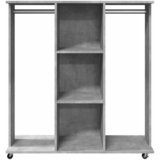  Ormar s kotačima boja betona 102x38x110 cm konstruirano drvo | Eponuda.com