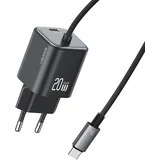 CC261 20W GaN Mini 2C Dual-port Fast punjač sa Type-C kablom (EU) black