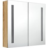  LED kupaonski ormarić s ogledalom boja hrasta 62 x 14 x 60 cm | shoptok.hr